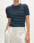 WHITE & WARREN ORGANIC COTTON TERRY BLEND TSHIRT