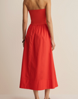 Z SUPPLY SUNSOUGHT STRAPLESS MIDI DRESS