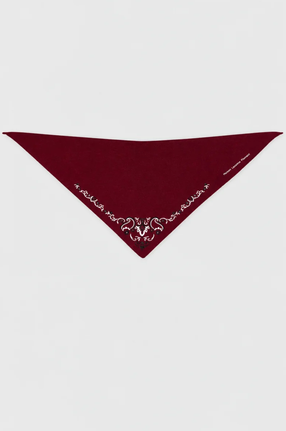 MAISON LECOMTE FLAMENT TRIANGLE MERINOS BANDANA