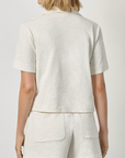 LILLA P ELBOW SLEEVE BUTTON DOWN TEE