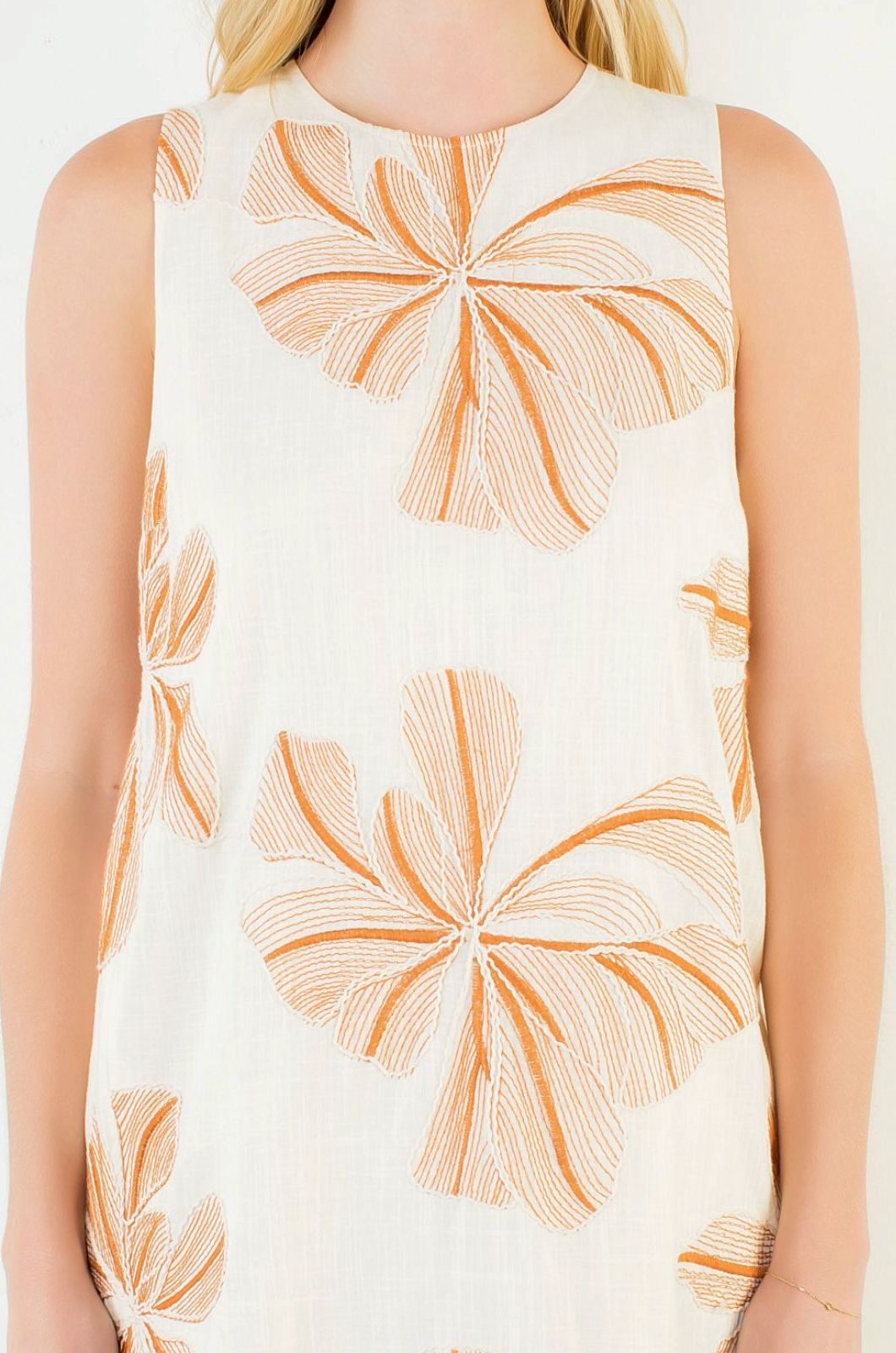 THML MARISOL EMBROIDERED SHIFT DRESS
