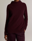 VINCE BOILED FUNNEL NECK PULLOVER