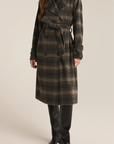 Z SUPPLY JACKIE PLAID TRENCH