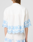 FRENCH CONNECTION ALISSA COTTON EMBROIDERED POPOVER