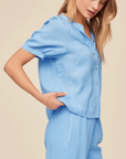 BELLA DAHL SHORT SLEEVE RAGLAN SHIRT