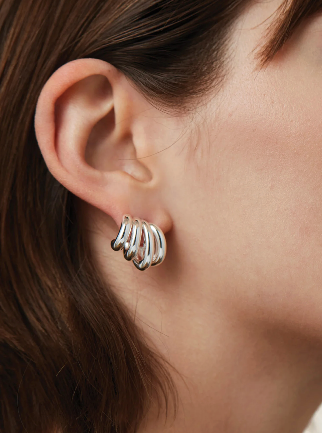 JENNY BIRD SILVER MONROE EARRING