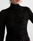 AG CHELS SLIM FIT L/S RIB TURTLENECK VELVET