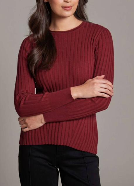 ALASHAN CASHMERE COTTON CASHMERE BLAIR RIB CREW