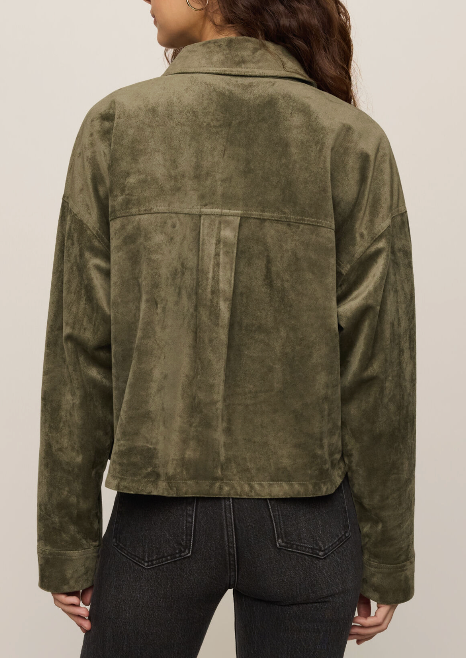 Z SUPPLY ALL DAY CROPPED SUEDE JACKET
