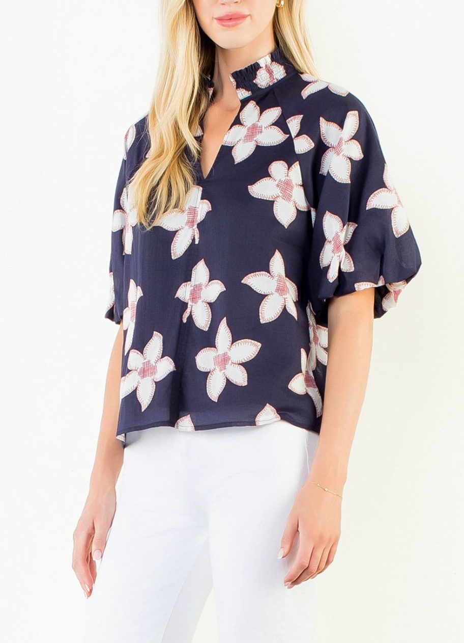 THML MALLORY PUFF SLEEVE TOP