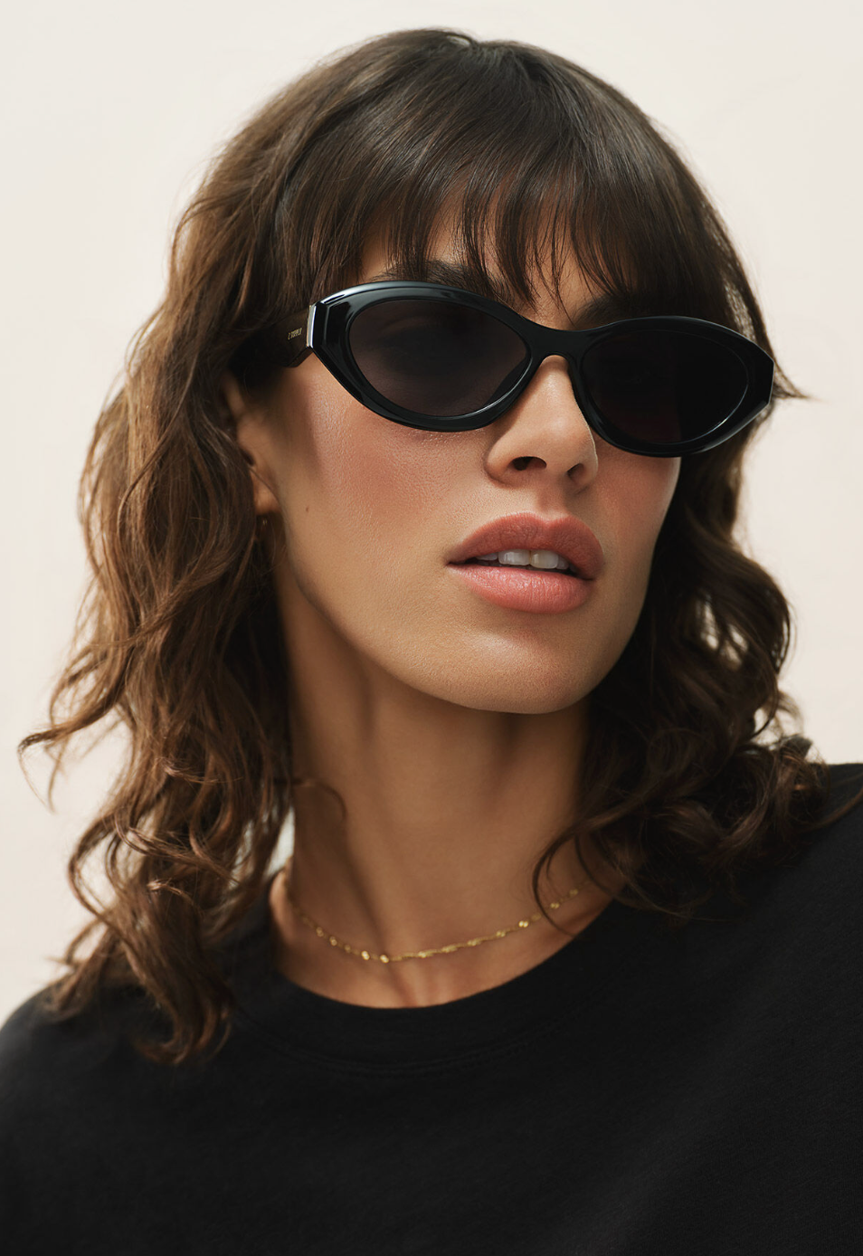 Z SUPPLY BACKSTAGE SUNGLASSES - POLISHED BLACK/GREY