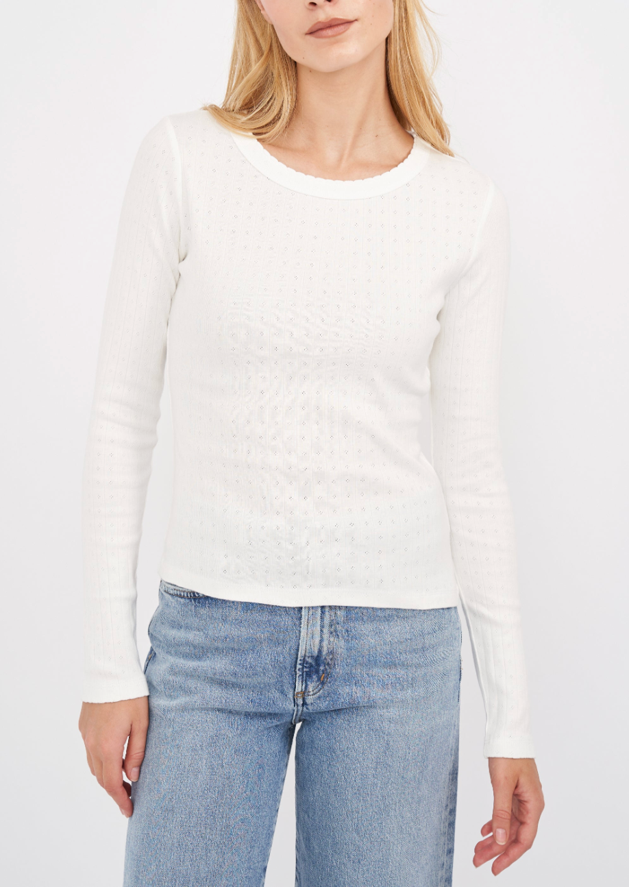 MAREA POINTELLE LONG SLEEVE CREWNECK