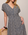 Z SUPPLY SANNA IRIS FLORAL MIDI DRESS