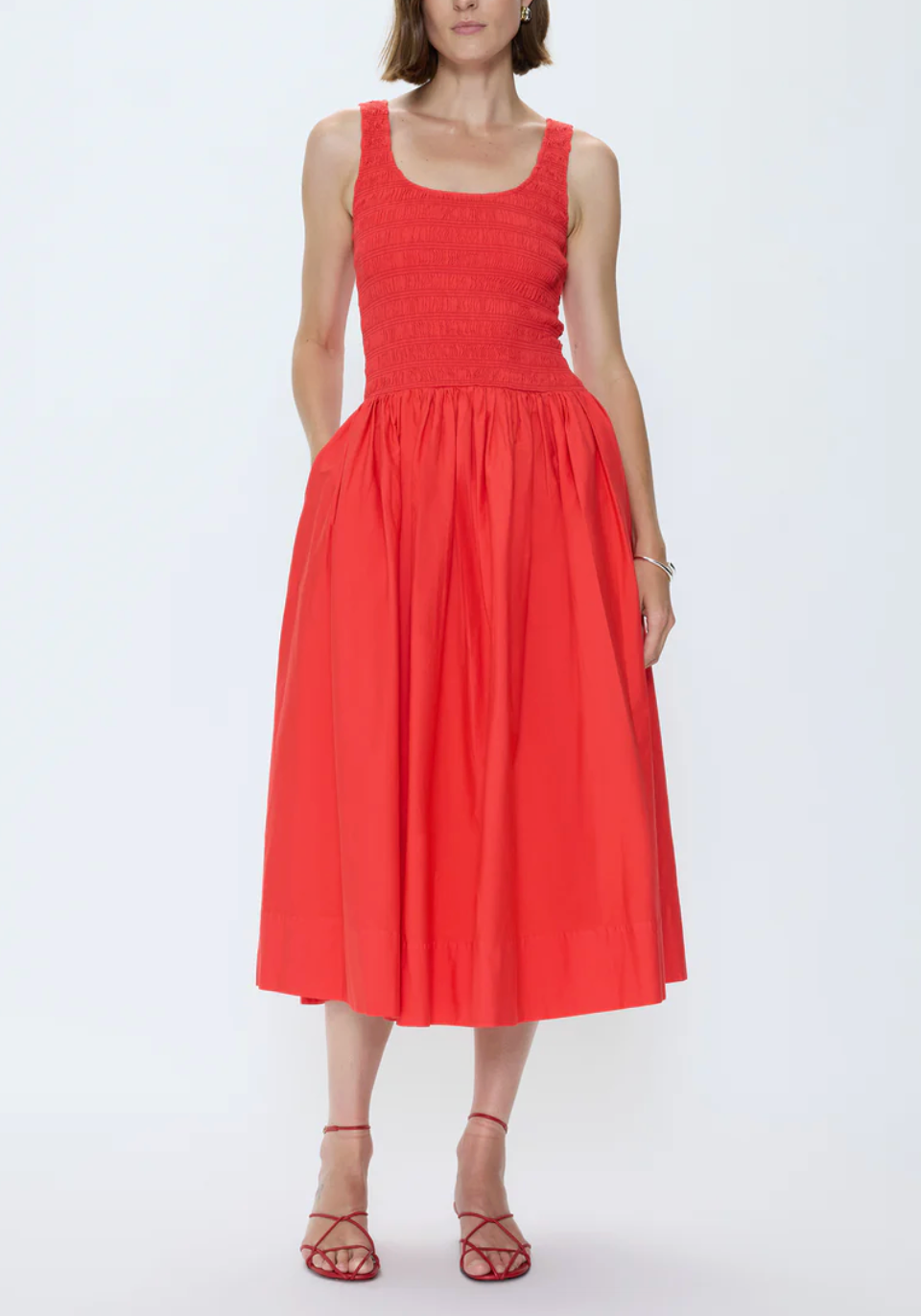 PISTOLA ALESSIA SMOCKED DROP WAIST DRESS