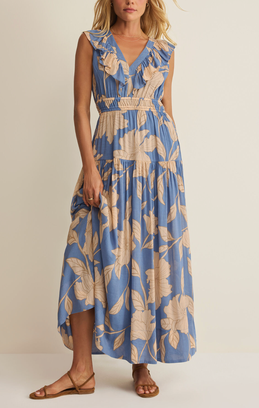 Z SUPPLY MALENE BLOOM FLORAL MAXI DRESS