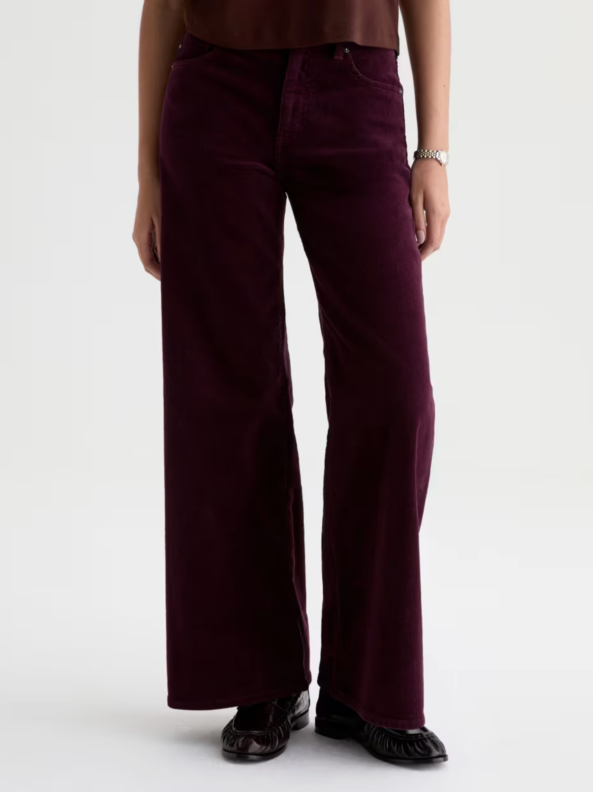 AG SAIGE MID-RISE WIDE LEG CORDUROY