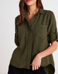 BELLA DAHL SPLIT BACK BUTTON DOWN