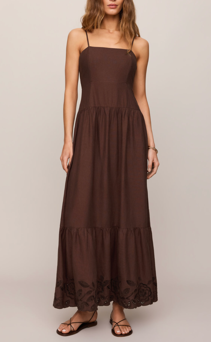 Z SUPPLY ESTI EMBROIDERED MAXI DRESS
