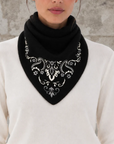 MAISON LECOMTE FLAMENT TRIANGLE MERINOS BANDANA