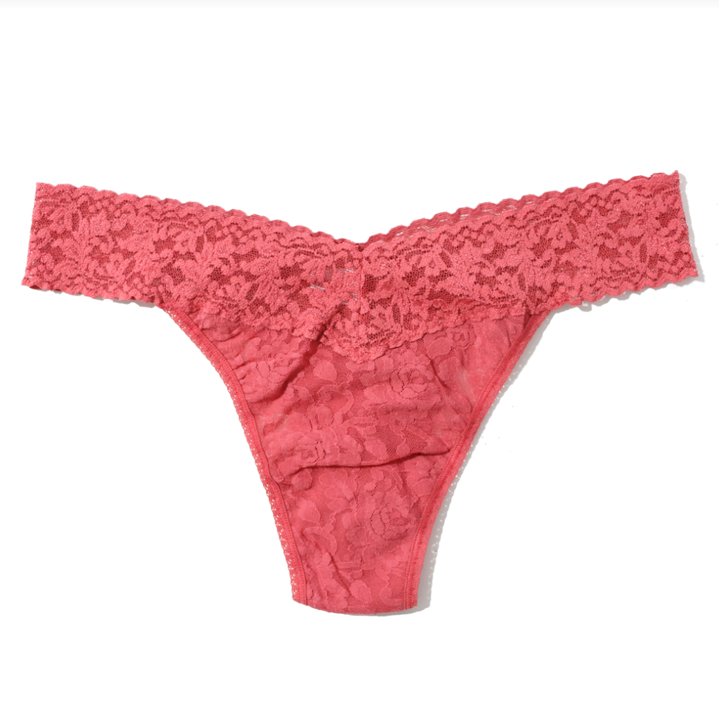 HANKY PANKY SIGNATURE LACE ORIGINAL RISE THONG NAPLES RED