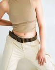 MOST WANTED USA STUD COVERED LEATHER BELT