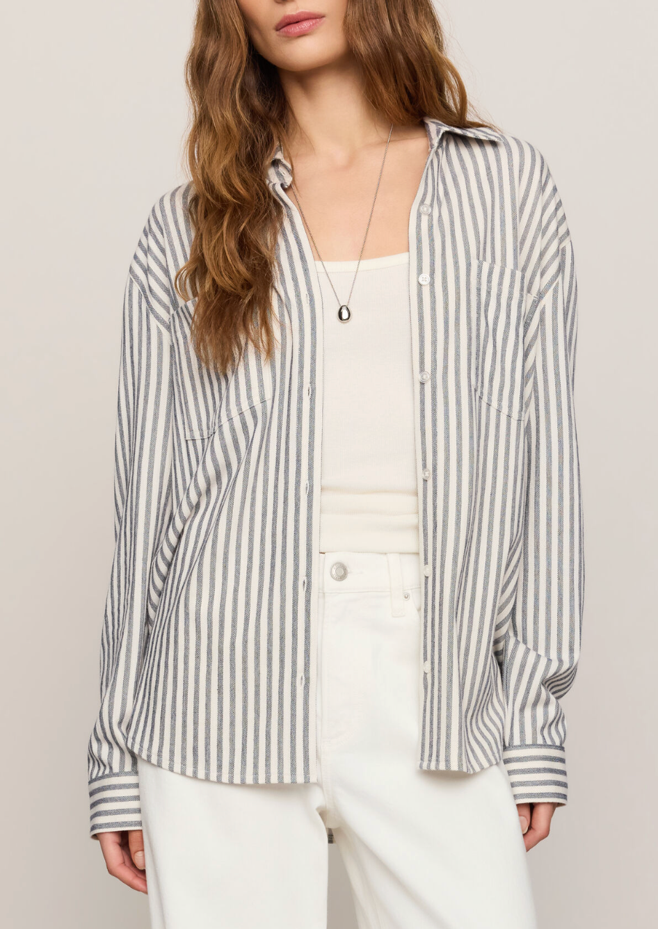 Z SUPPLY REESE BUTTON UP STRIPE TOP