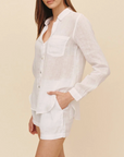 BELLA DAHL LINEN POCKET BUTTON DOWN