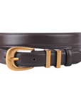 MOST WANTED USA QUIET CURVE LEATHER BELT W/ METAL