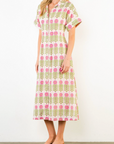 THML AURELIA V NECK MIDI DRESS
