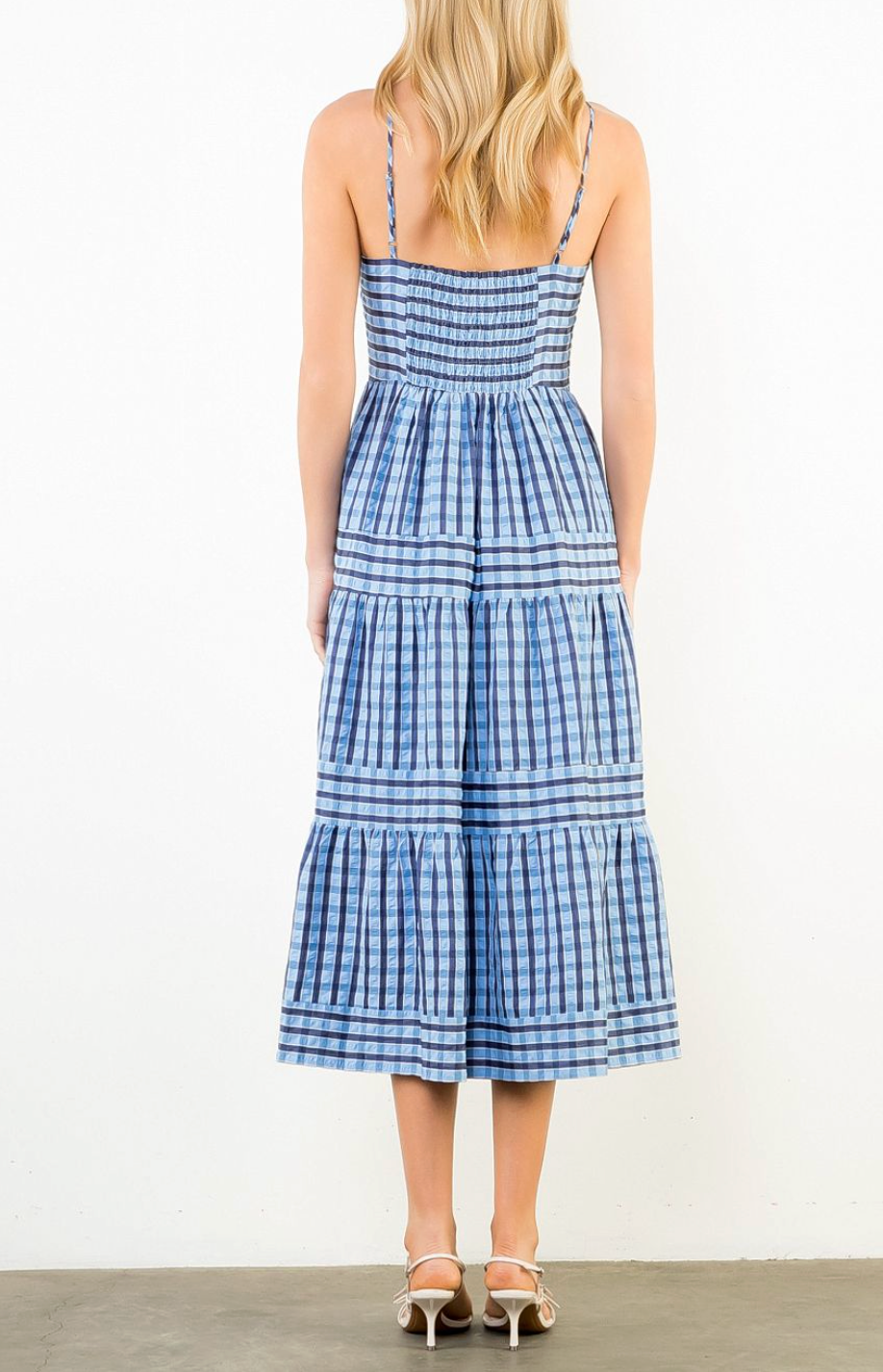 THML BONNIE GINGHAM MIDI DRESS