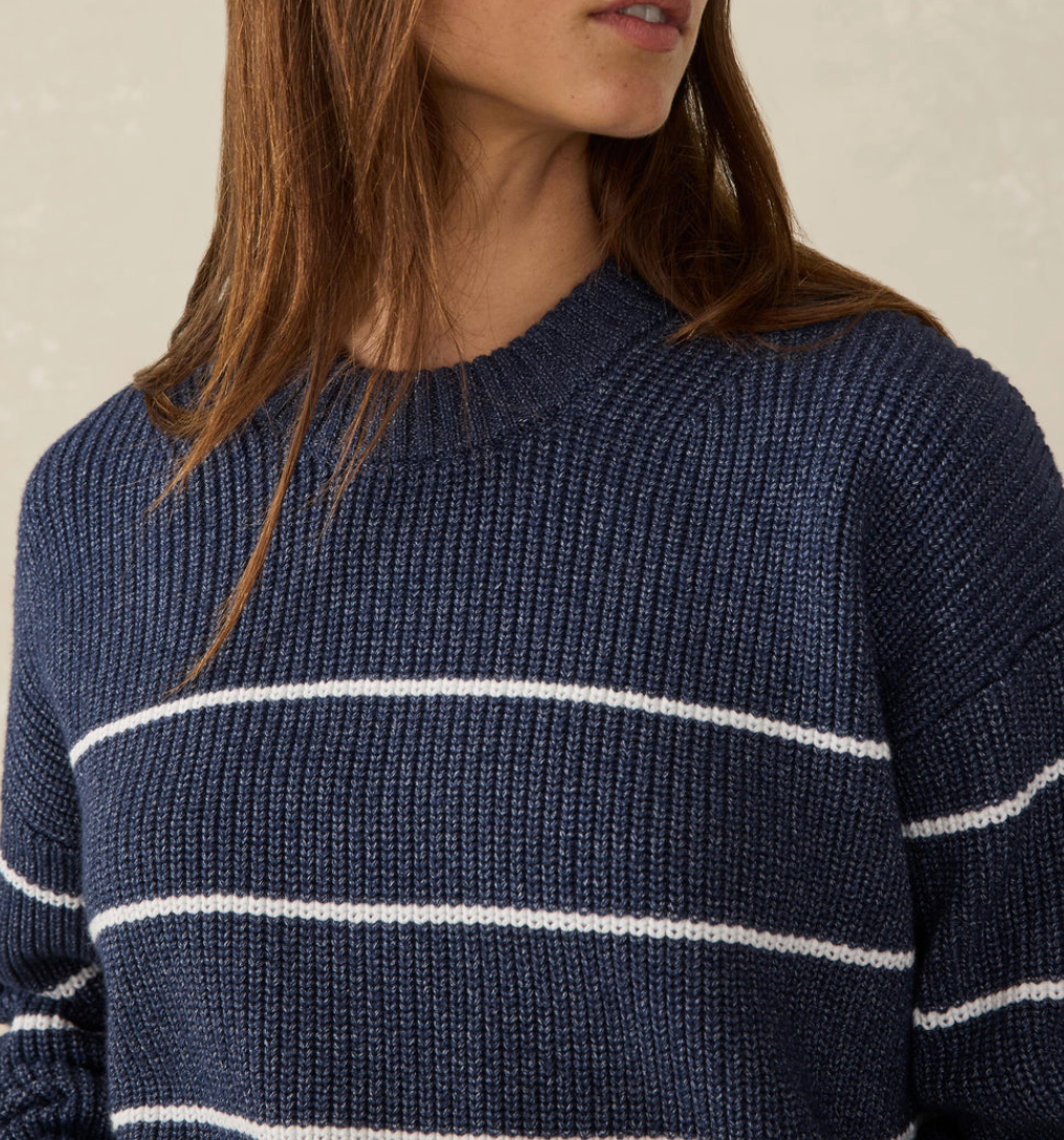 FAHERTY SUNWASHED FISHERMAN SWEATER