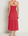 NATION PENELOPE CROSS BACK MIDI DRESS