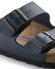 BIRKENSTOCK ARIZONA SOFT FOOTBED BLUE BIRKO-FLOR - NARROW
