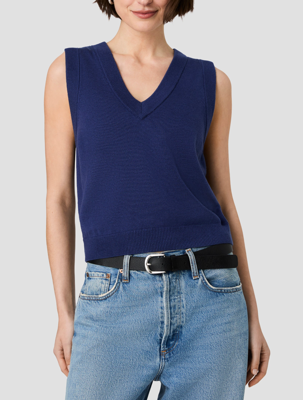 FRENCH CONNECTION WILLA KNIT V-NECK VEST