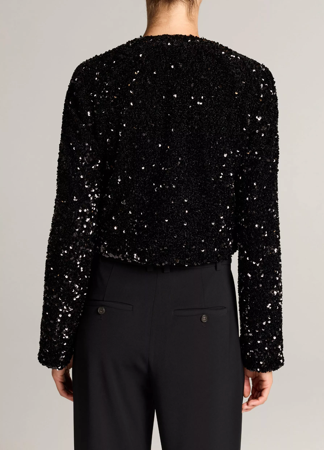 VINCE SEQUINED VELVET JACKET