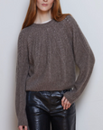 AUTUMN CASHMERE CABLE YOKE CREW