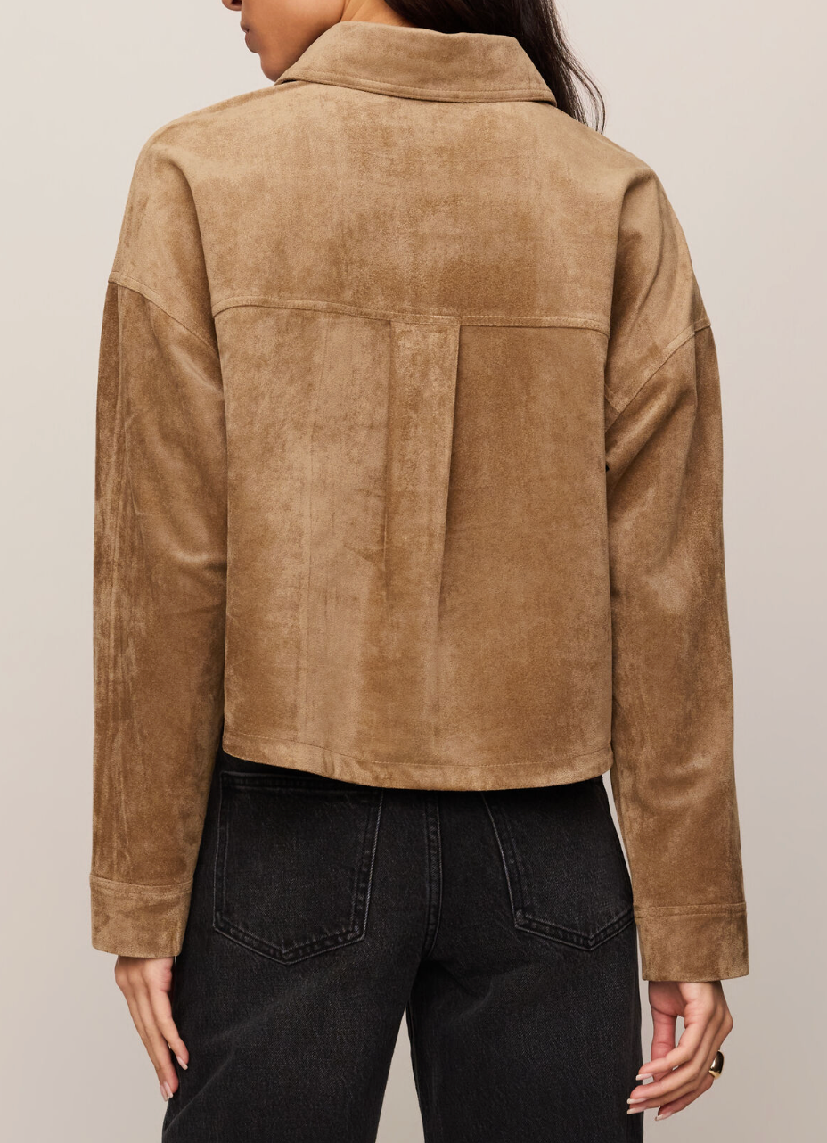 Z SUPPLY ALL DAY CROPPED SUEDE JACKET