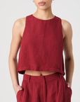 FRENCH CONNECTION BIRDIE LINEN SHELL TOP