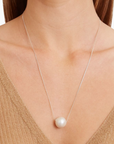 CHAN LUU WHITE PEARL SILVER NECKLACE