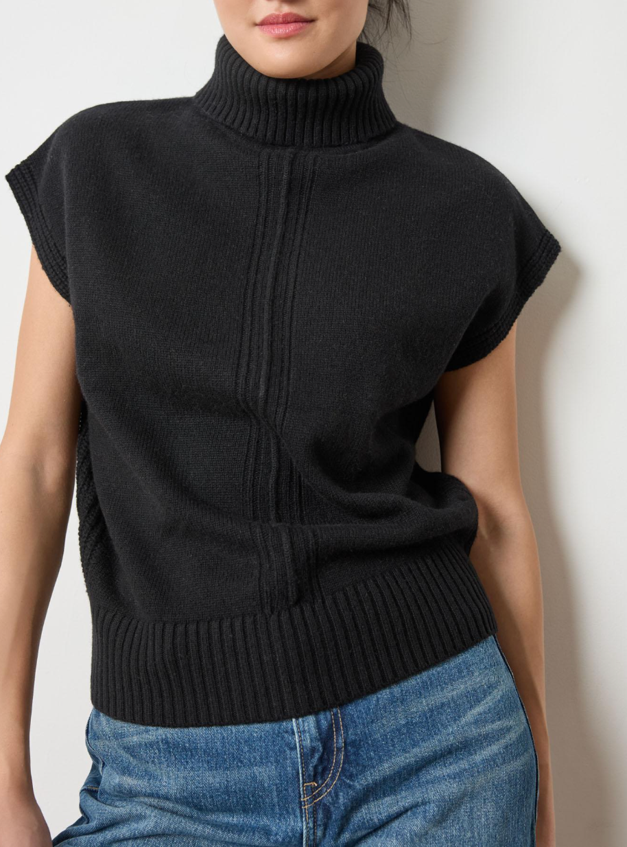 LILLA P TURTLENECK WEDGE SWEATER