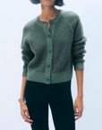 WHITE & WARREN CASHMERE MESH CARDIGAN