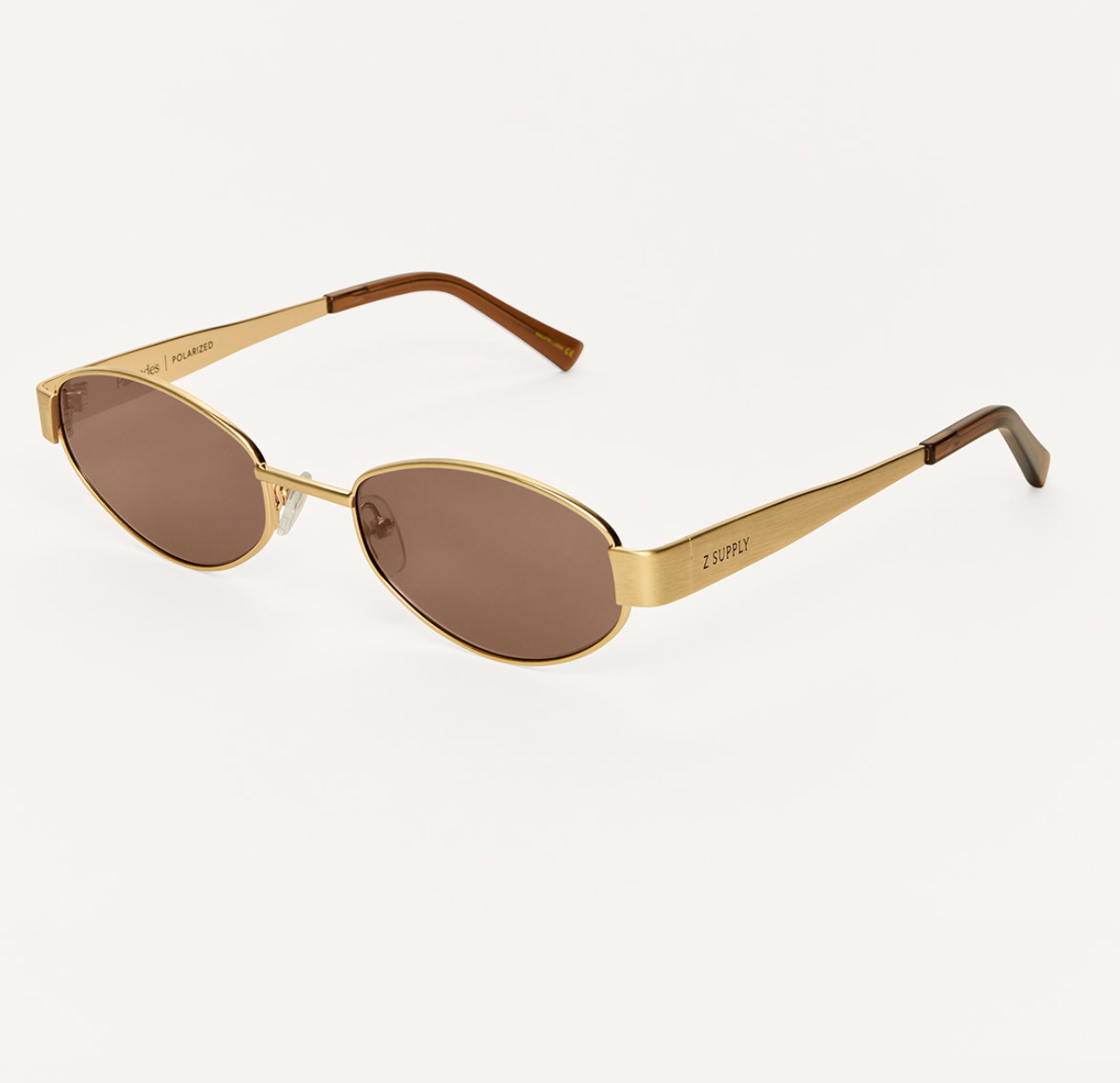 Z SUPPLY PALISADES SUNGLASSES - SATIN GOLD/BROWN