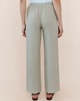 BELLA DAHL BEACH PANT WITH LATTICE STRIPE