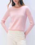 WHITE + WARREN CASHMERE TEXTURED CREWNECK