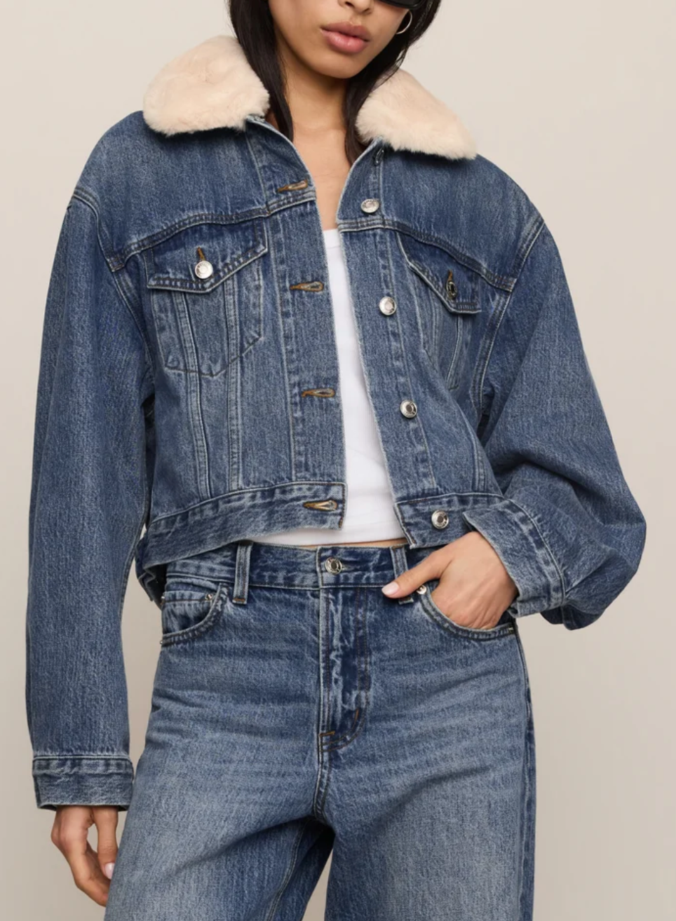 Z SUPPLY THE DAILY DENIM SHERPA JACKET