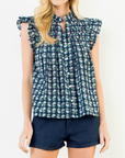 THML PENNY FLUTTER SLEEVE TOP