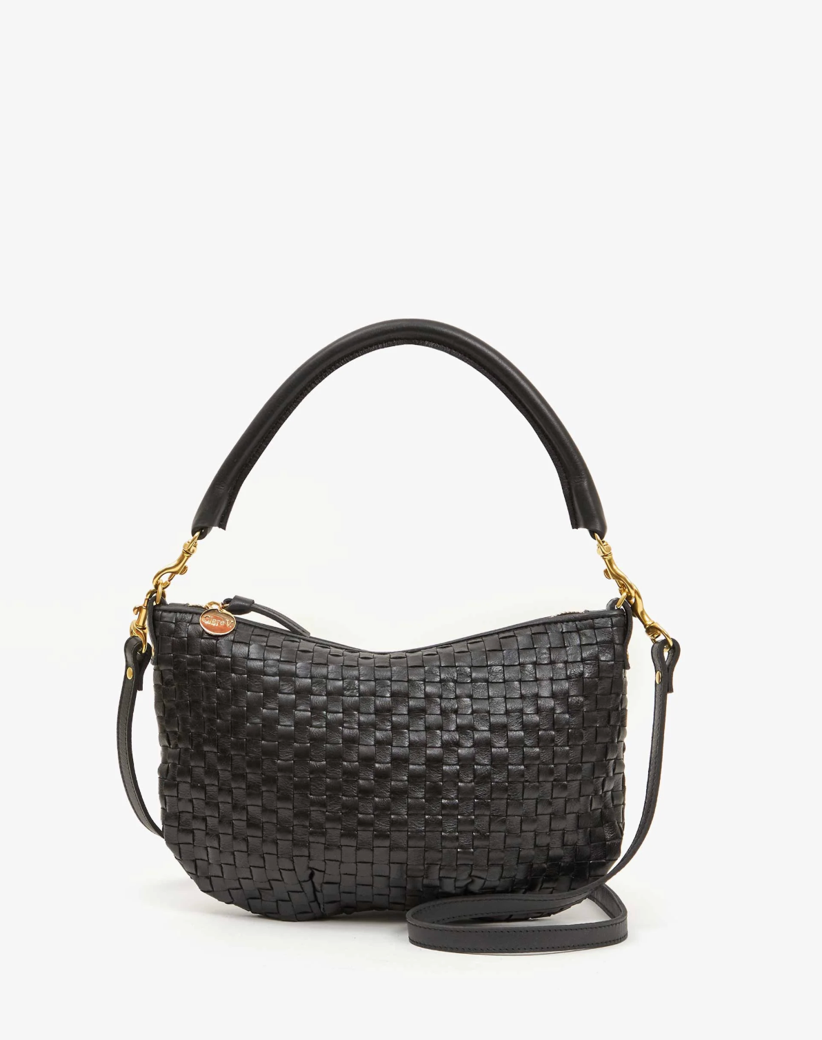 CLARE V WOVEN PETIT MOYEN MESSENGER