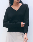 WHITE & WARREN CASHMERE V NECK