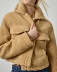 LILLA P SHERPA COLLARED JACKET