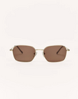 Z SUPPLY LIDO SUNGLASSES - GOLD BROWN
